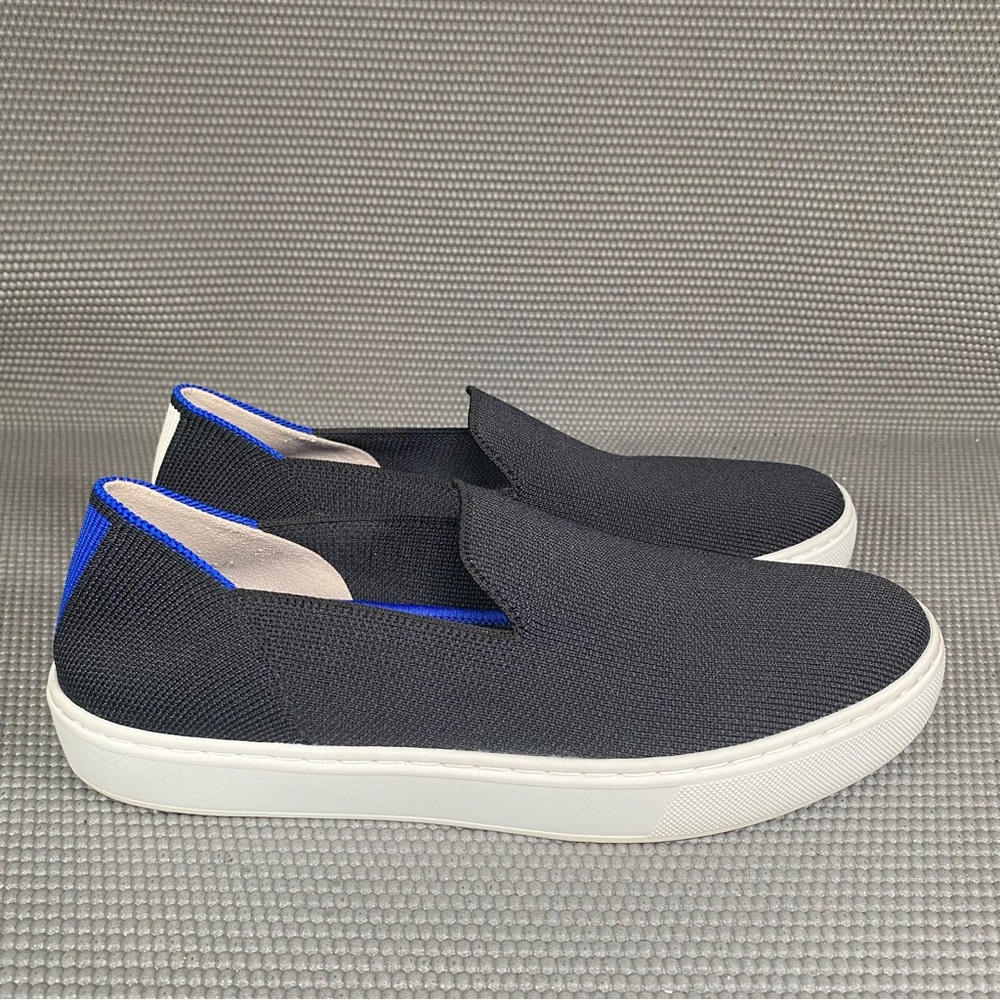 Rothy's The Original Slip On Sneaker Woman’s US 7 Black Knit Loafers Shoe